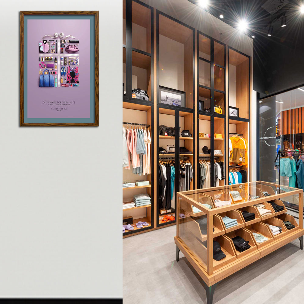 10x20 Designer Wood Snap Frames for Posters with 3 Wide Matboard - Perfect for Home Decor, Office Displays & Art Exhibitions