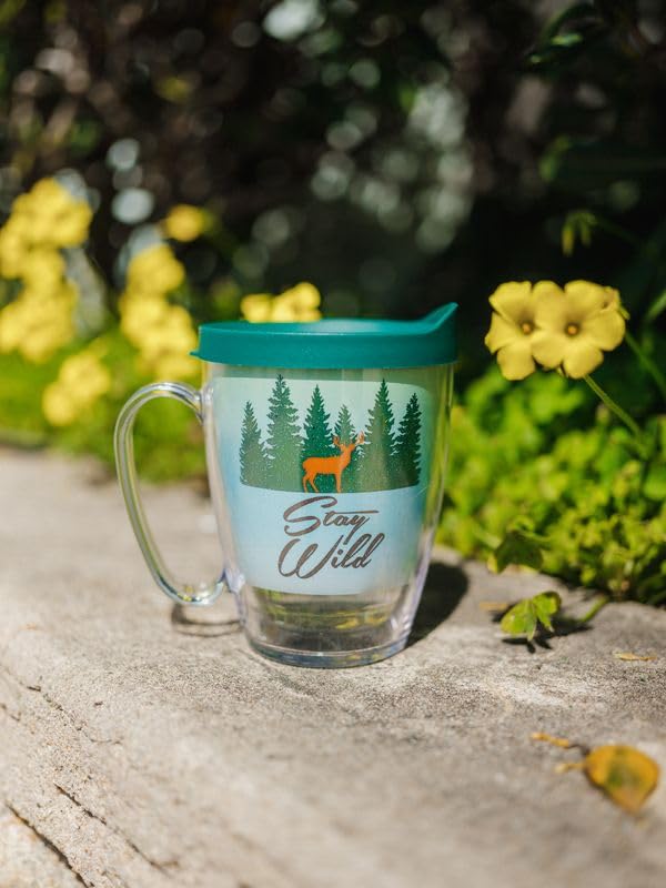 Tervis Stay Wild Double Walled Insulated Tumbler - 16oz Travel Mug Keeps Drinks Cold & Hot for 24 Hours - Made in USA - BPA Free - Perfect for Coffee, Tea & Outdoor Adventures