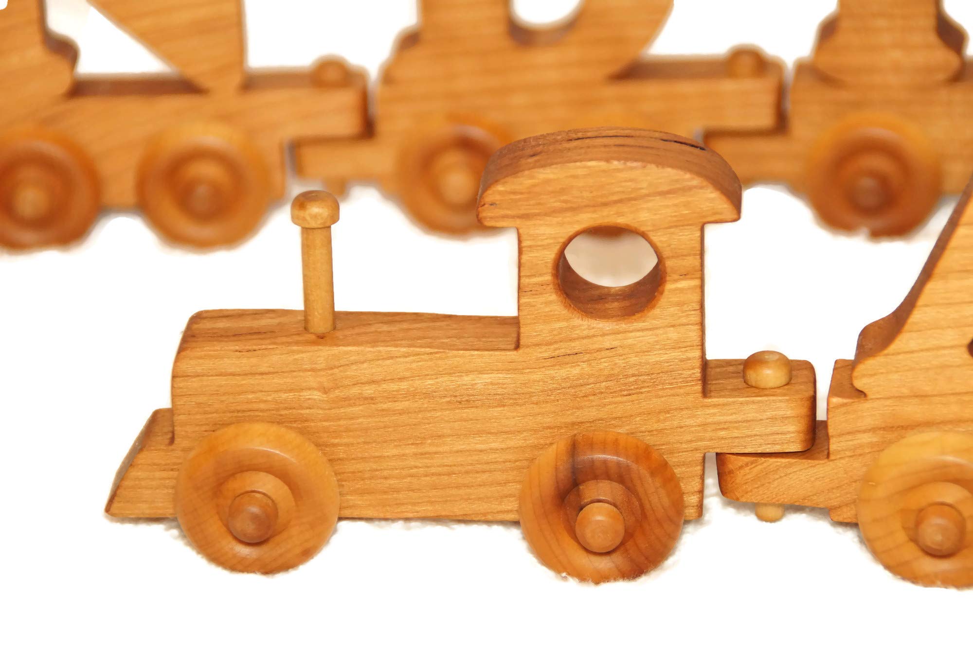Little Wooden Wonders Wooden Toy Train Set for Kids - Eco-Friendly & Safe Wooden Railway Toys for Toddlers | Perfect for Birthday Gifts & Pretend Play