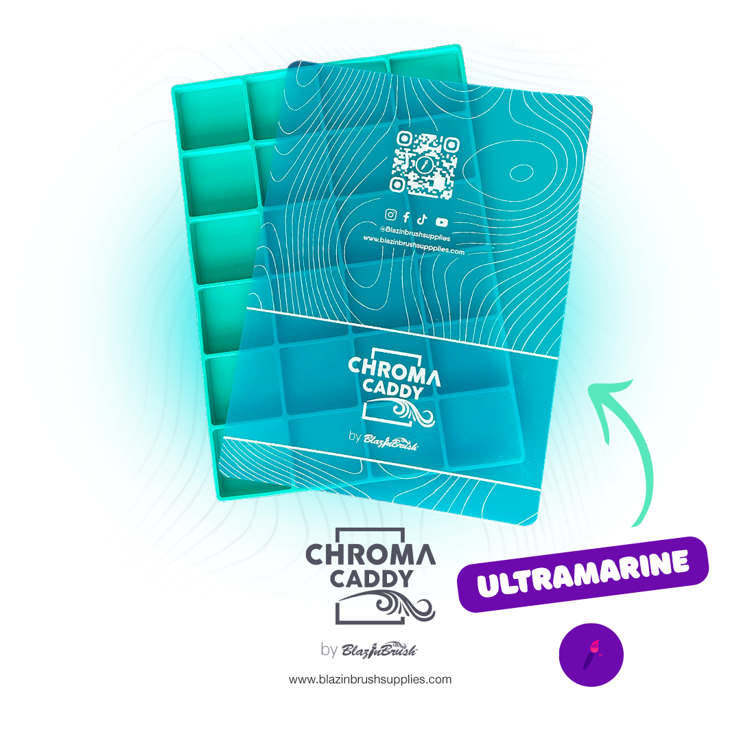 Chroma Caddy Ultramarine - Premium Artist Paint Caddy & Organizer for Acrylic, Oil & Watercolor Tubes - Perfect for Studio, Classroom & Outdoor Painting