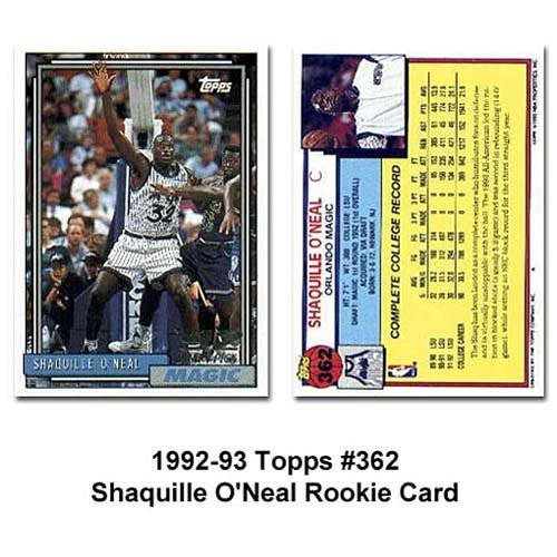 1992-93 Topps Orlando Magic Shaquille O'Neal Rookie Basketball Card - Collectible NBA Memorabilia for Fans & Investors | Perfect for Display, Gifts, and Sports Collections