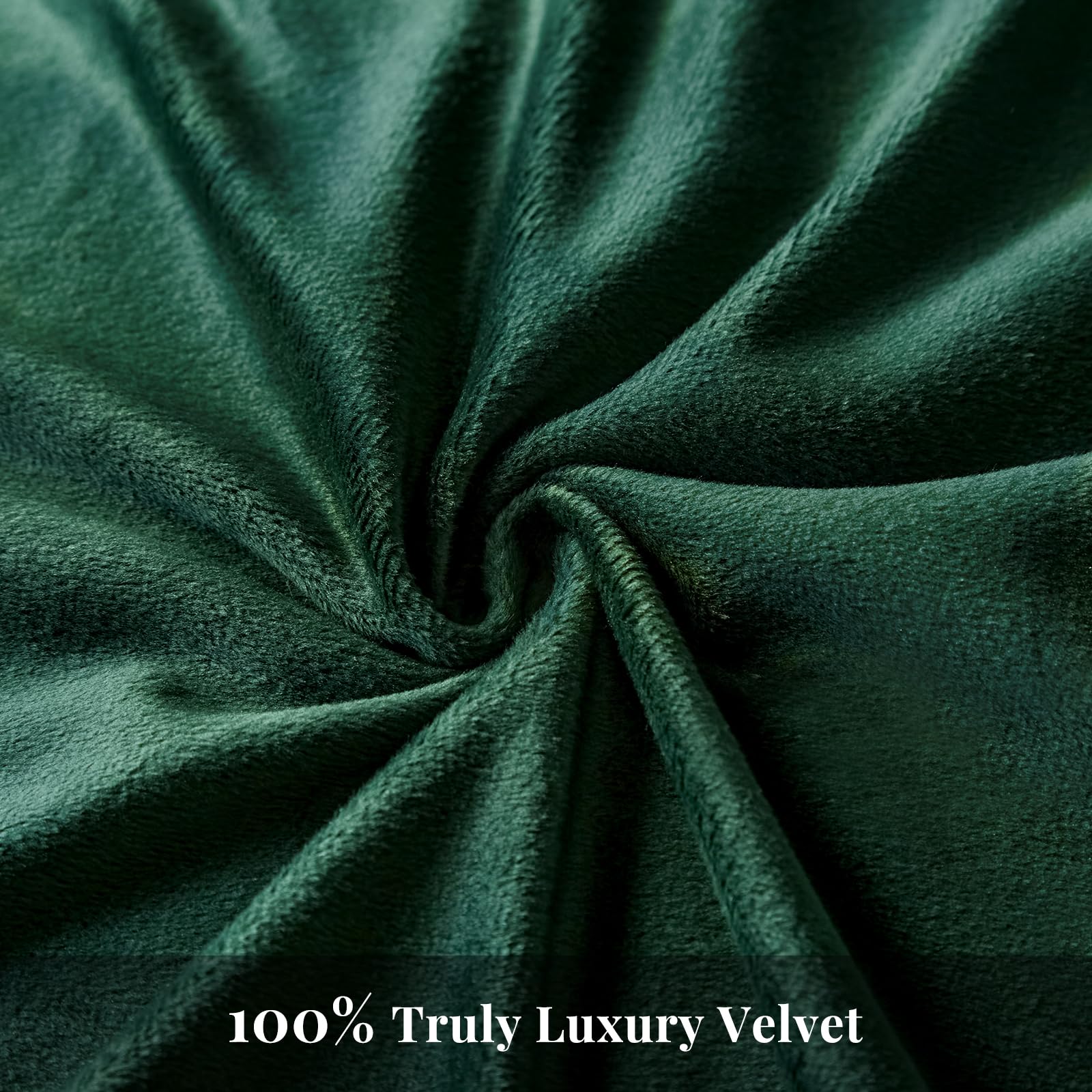 WARMDERN Emerald Green Velvet Duvet Cover Queen Size - Ultra Soft Luxury Flannel Bedding Set (3pc) with Zipper Closure - Modern Textured Crystal Velvet Comforter Cover for Cozy Bedroom Decor - Perfect for Master Bedroom, Guest Room & Winter Warmth