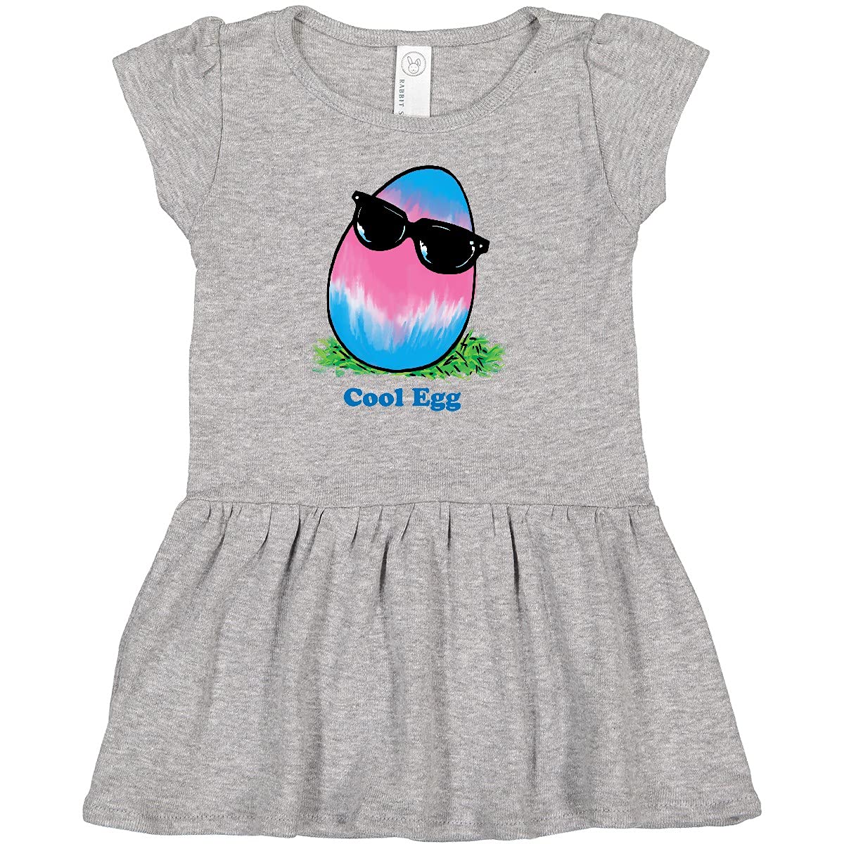Inktastic Easter Pink and Blue Cool Egg with Sunglasses Infant Dress - Cute Baby Outfit for Easter Celebrations, Photo Shoots & Spring Parties