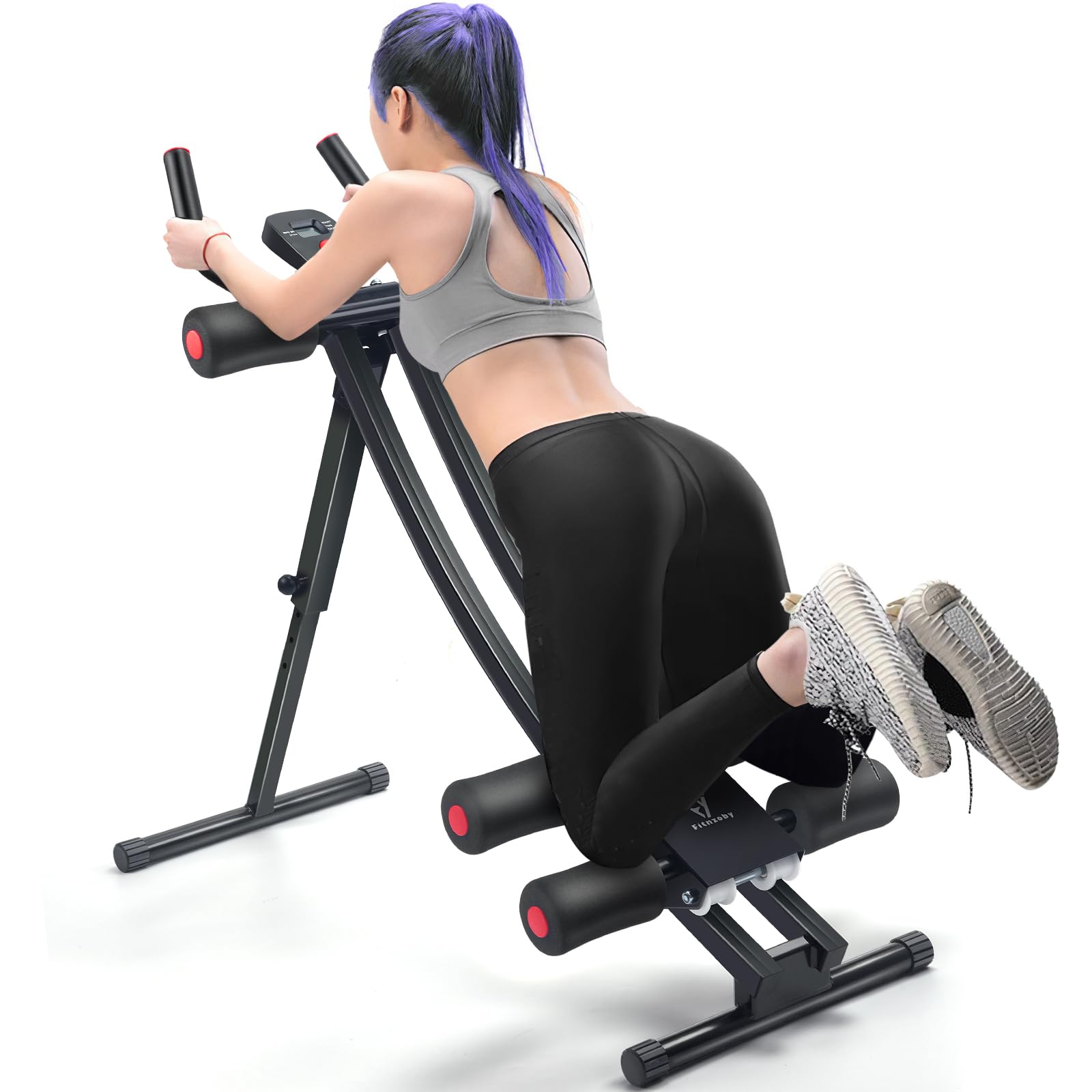 Adjustable Abdominal Trainer Machine for Home & Gym - Core Strength Training Equipment, Foldable Ab Cruncher for Men & Women - Perfect for Home Workouts, Fitness Routines & Core Exercises