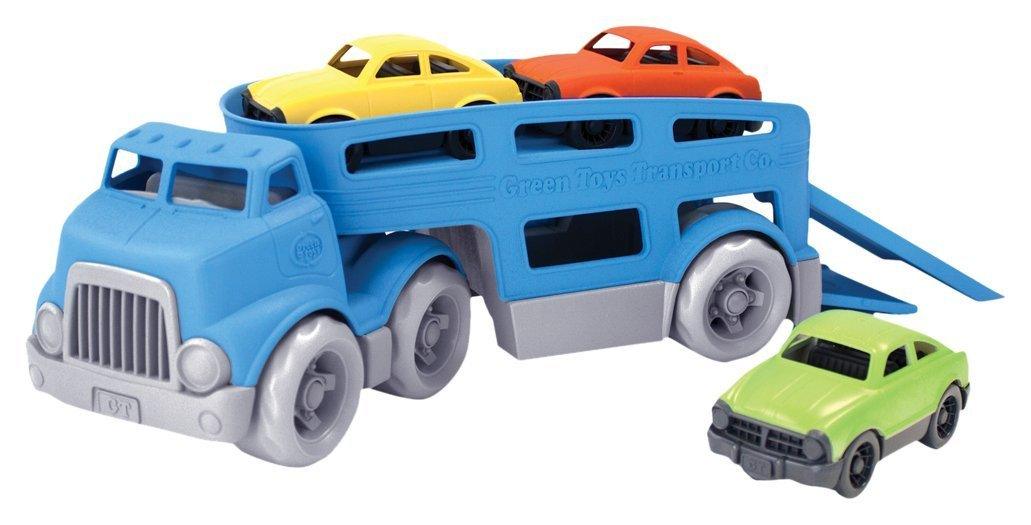 Green Toys Car Carrier Play Set - Eco-Friendly Toy Truck with 3 Mini Cars for Kids - Perfect for Indoor & Outdoor Play, Imaginative Adventures, and Gift Giving