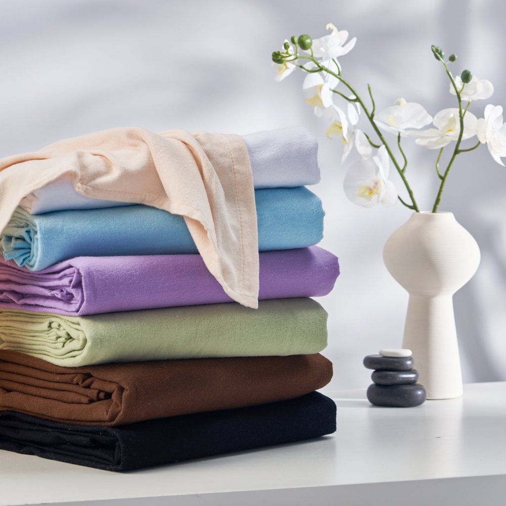Premium 3-Piece Massage Table Sheet Set - Soft Cotton Flannel Covers for Spa, Salon & Home Use - Includes Table Cover, Face Cushion Cover & Fitted Sheet - Ideal for Professional Massage Therapy & Relaxation
