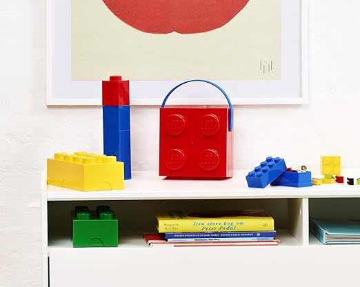 Premium Lego-Themed Lunch Box with Handle - Durable & Stylish for Kids & Adults - Perfect for School, Office, and Picnics