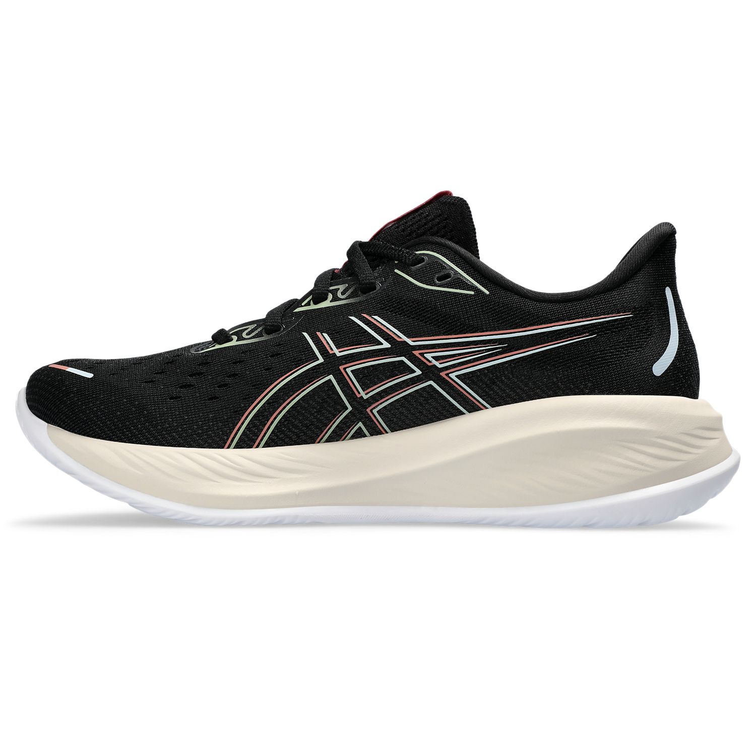 ASICS Women's Cumulus 26 Running Shoes - Black/Dark Jade - Lightweight Cushioned Sneakers for Jogging, Gym Workouts & Everyday Comfort