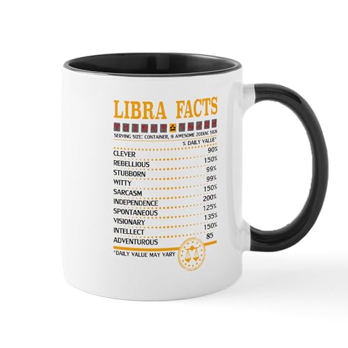 White/Black Inside - Libra Facts Zodiac Mugs