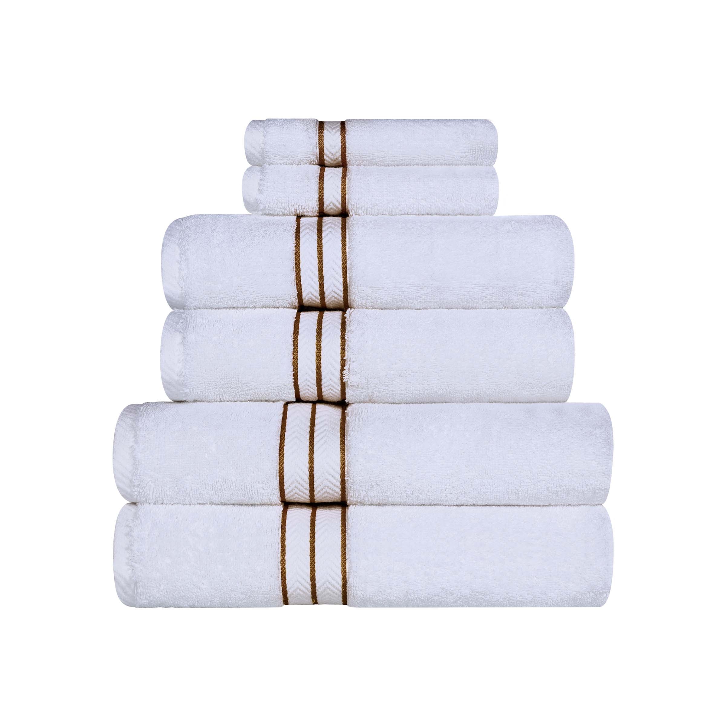 Premium 6-Piece Turkish Cotton Bath Towel Set - Ultra Soft, Highly Absorbent & Quick-Drying - Luxury Spa, Bathroom & Beach Essentials for Home & Travel