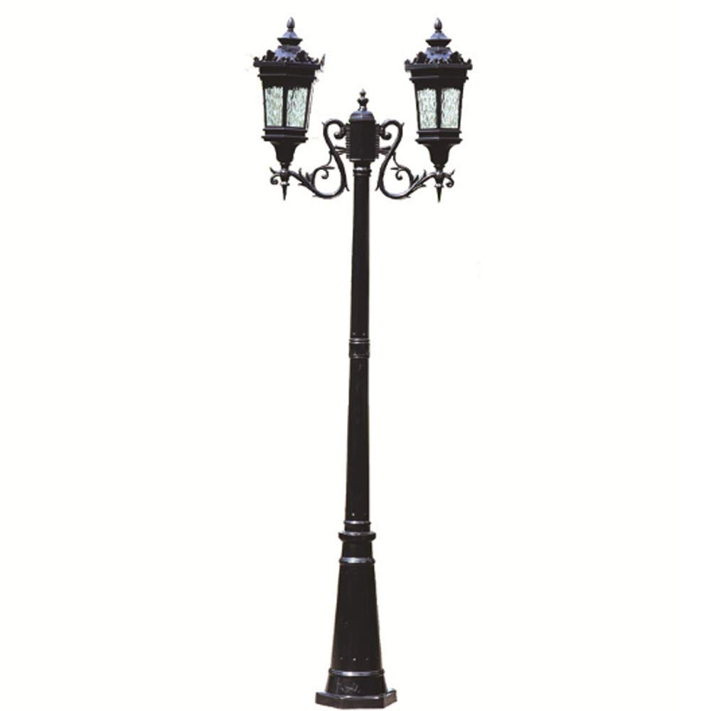 Victorian Glass Post Light - Outdoor Waterproof IP65 Aluminum Bollard Lantern for Garden, Pathway, Driveway & Landscape Decor | High Pole Lights for Commercial & Residential Use