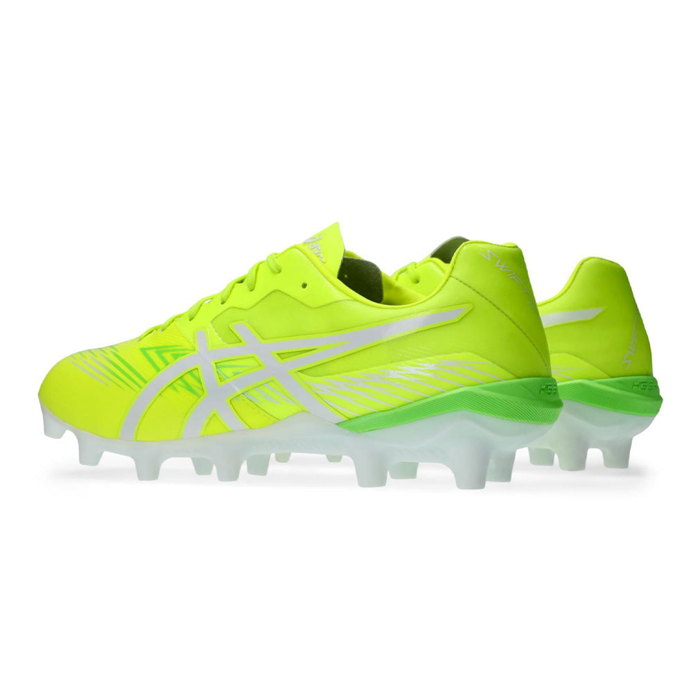 ASICS Swift Strike FG Soccer Cleats for Men - Lightweight Football Shoes with Enhanced Traction (Safety Yellow/White) - Perfect for Turf Matches & Training Sessions