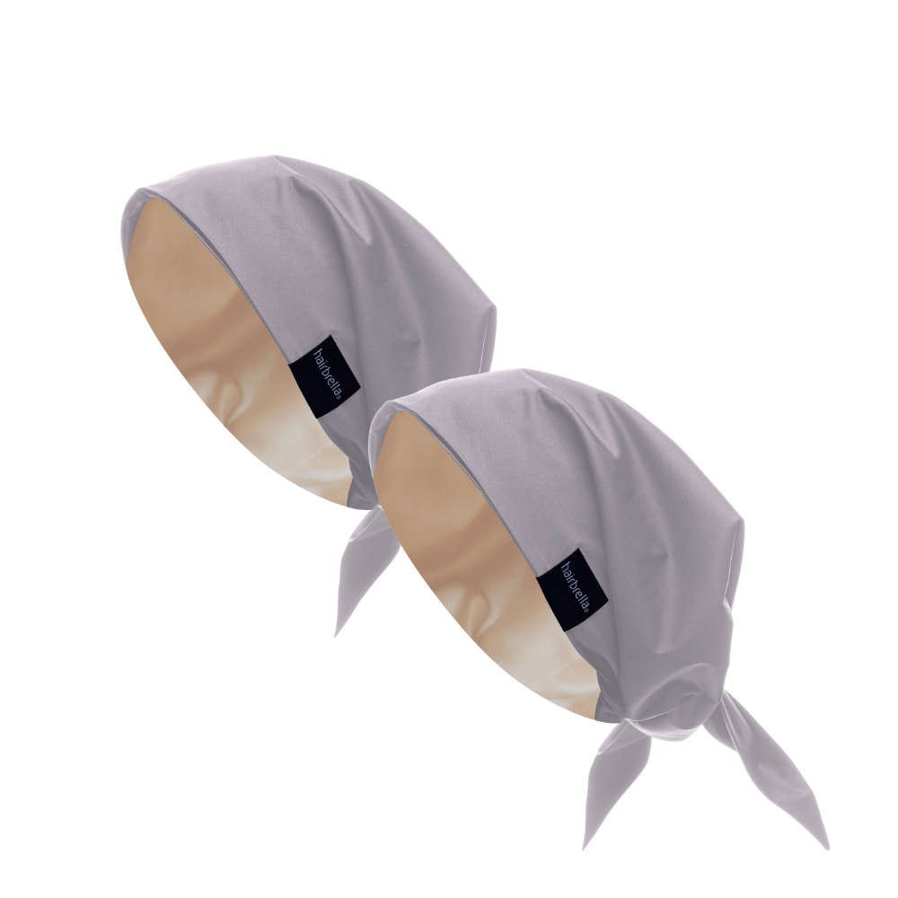 Hairbrella Satin Lined Bandana Bundle (2 Pack) - Soft Protective Head Wrap for Natural Hair, Curly Hair & Braids - Perfect for Sleeping, Workouts & Everyday Wear