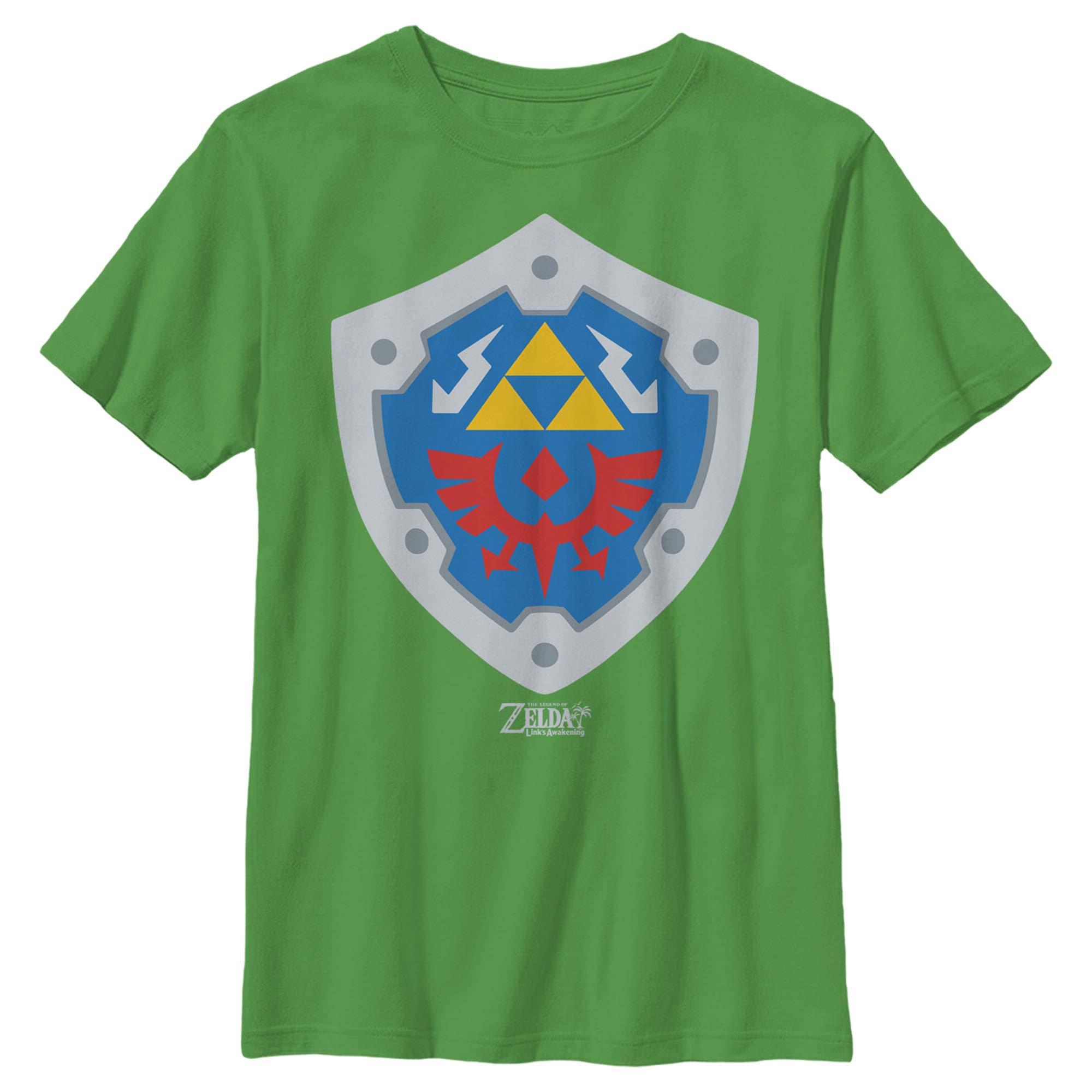 Nintendo Legend of Zelda Link's Awakening Hylian Shield T-Shirt for Boys - Official Licensed Video Game Tee - Perfect for Cosplay, Gaming Events & Zelda Fans