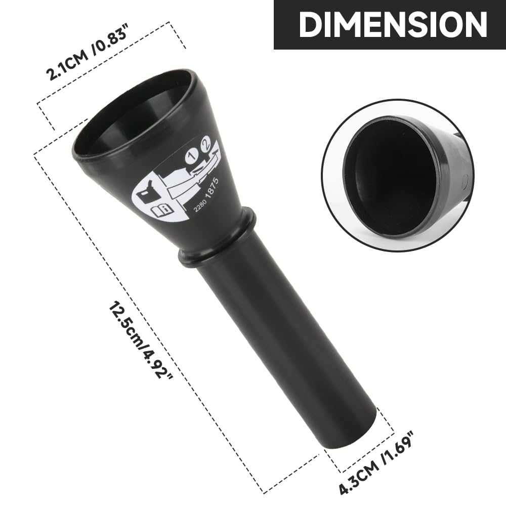 Universal Fuel Filler Funnel for Buick Chevy GMC Cadillac - Capless Gas Tank Funnel Replacement Part 13580741 - Perfect for Easy Refueling at Gas Stations & Home Use