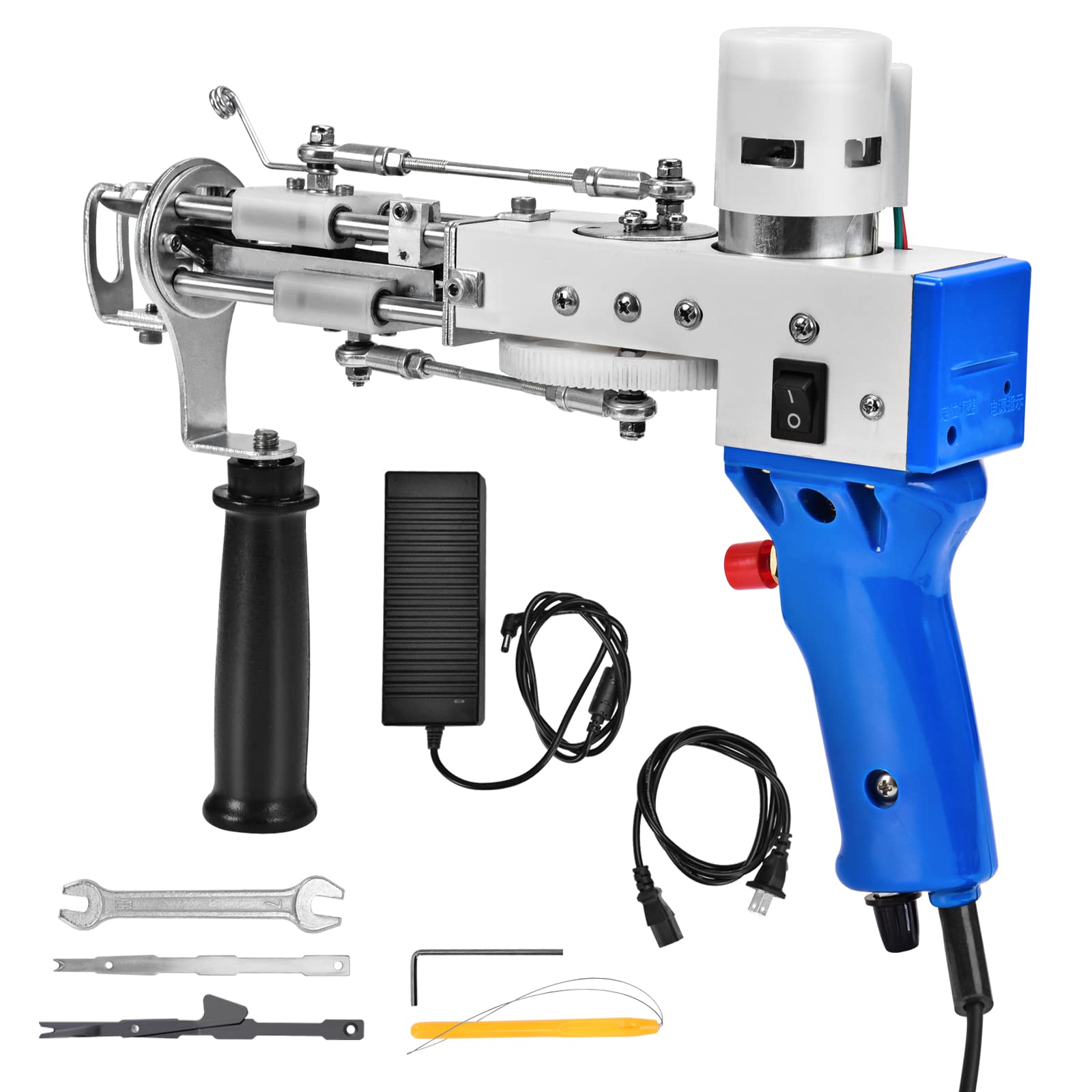 ZIOKOK 2-in-1 Electric Tufting Gun Kit - Cut Pile & Loop Pile Rug Making Machine for DIY Carpet Weaving, Beginner-Friendly Flocking Starter Set - Perfect for Home Decor, Wall Hangings and Craft Projects
