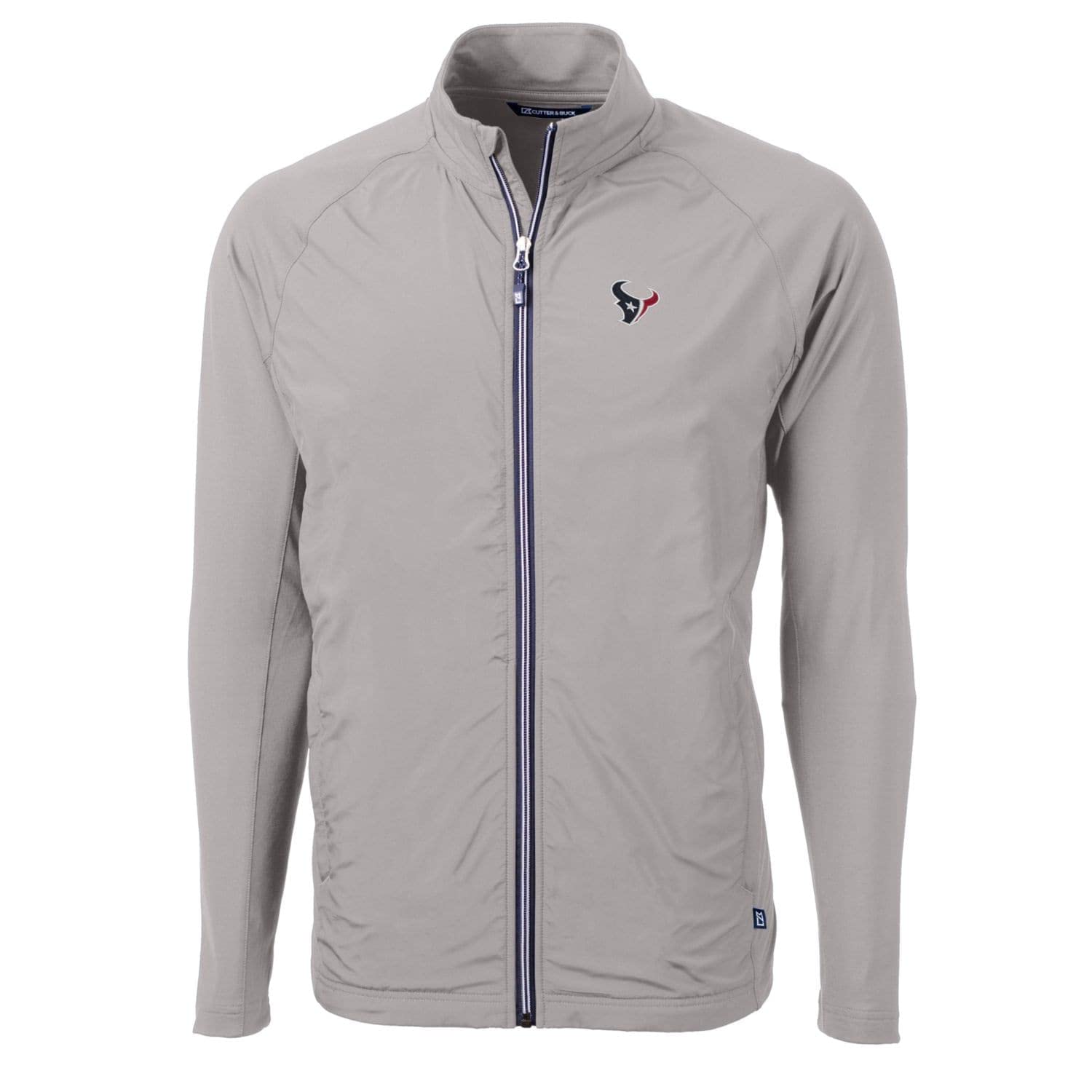 Cutter & Buck Men's NFL Big & Tall Adapt Eco Knit Full-Zip Raglan Jacket - Lightweight Performance Outerwear for Football Fans & Outdoor Activities