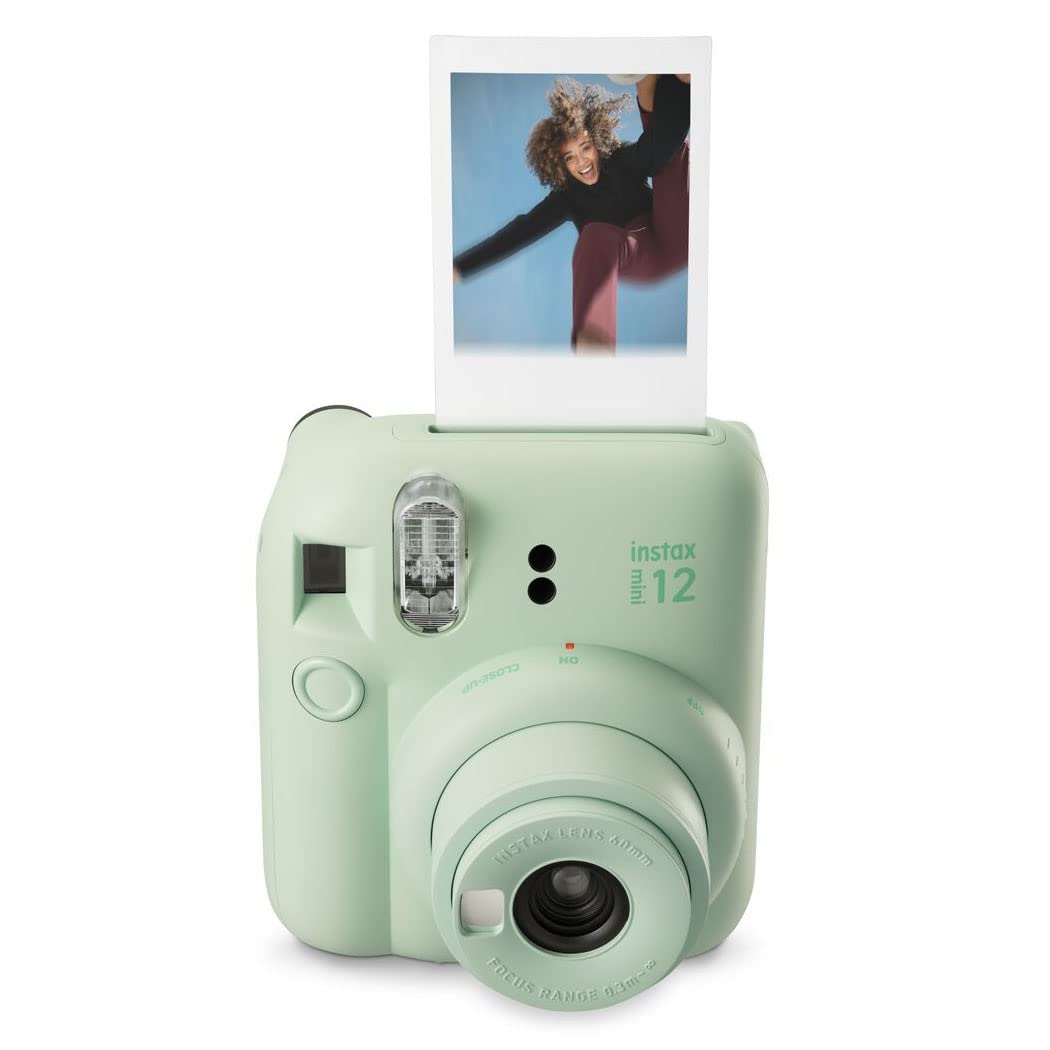 Fujifilm Instax Mini 12 Instant Camera with 20 Shot Film Pack - Mint Green | Portable Instant Photo Camera for Travel, Parties & Memories | Perfect Gift for Teens & Adults
