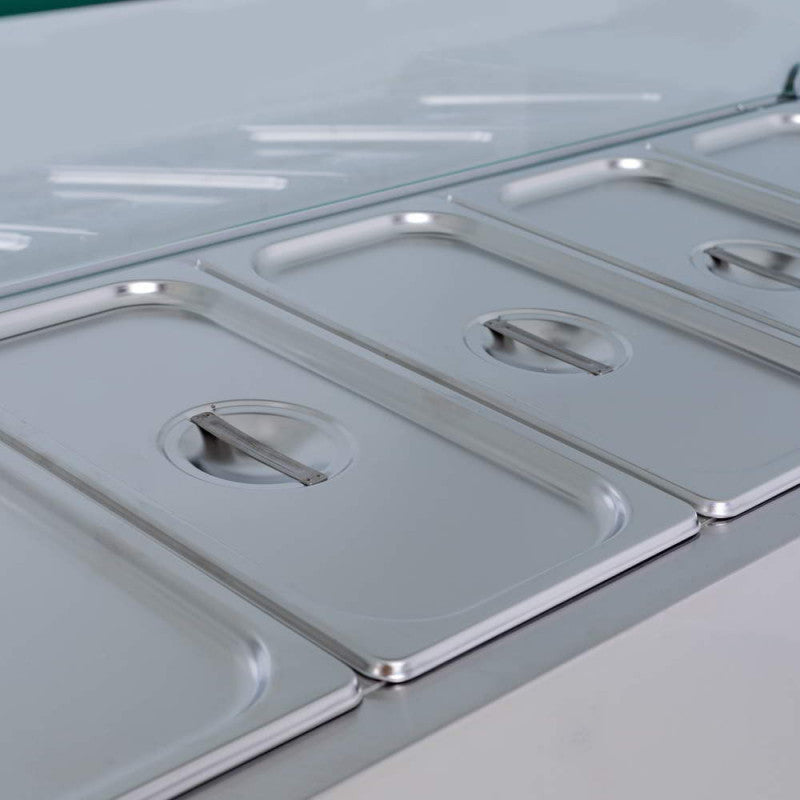 AG Pizza Showcase 1/3 x 6 GN Trays - Commercial Grade Stainless Steel Food Display Pans for Restaurants, Catering & Buffets - Perfect for Pizza, Pastries & Deli Food Presentation