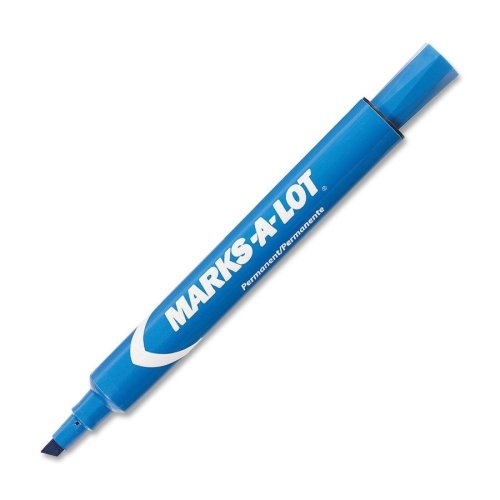 Wholesale Case of 20 - Avery Marks-A-Lot Large Chisel Tip Permanent Markers - Bold Blue Ink for Office, Warehouse & Industrial Labeling