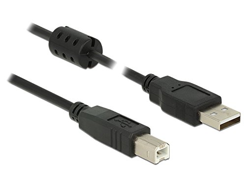 USB 2.0 Cable Type A to Type B Male 0.5m Black - High Speed Data Sync for Printers, Scanners & Audio Interfaces | Perfect for Office & Home Use