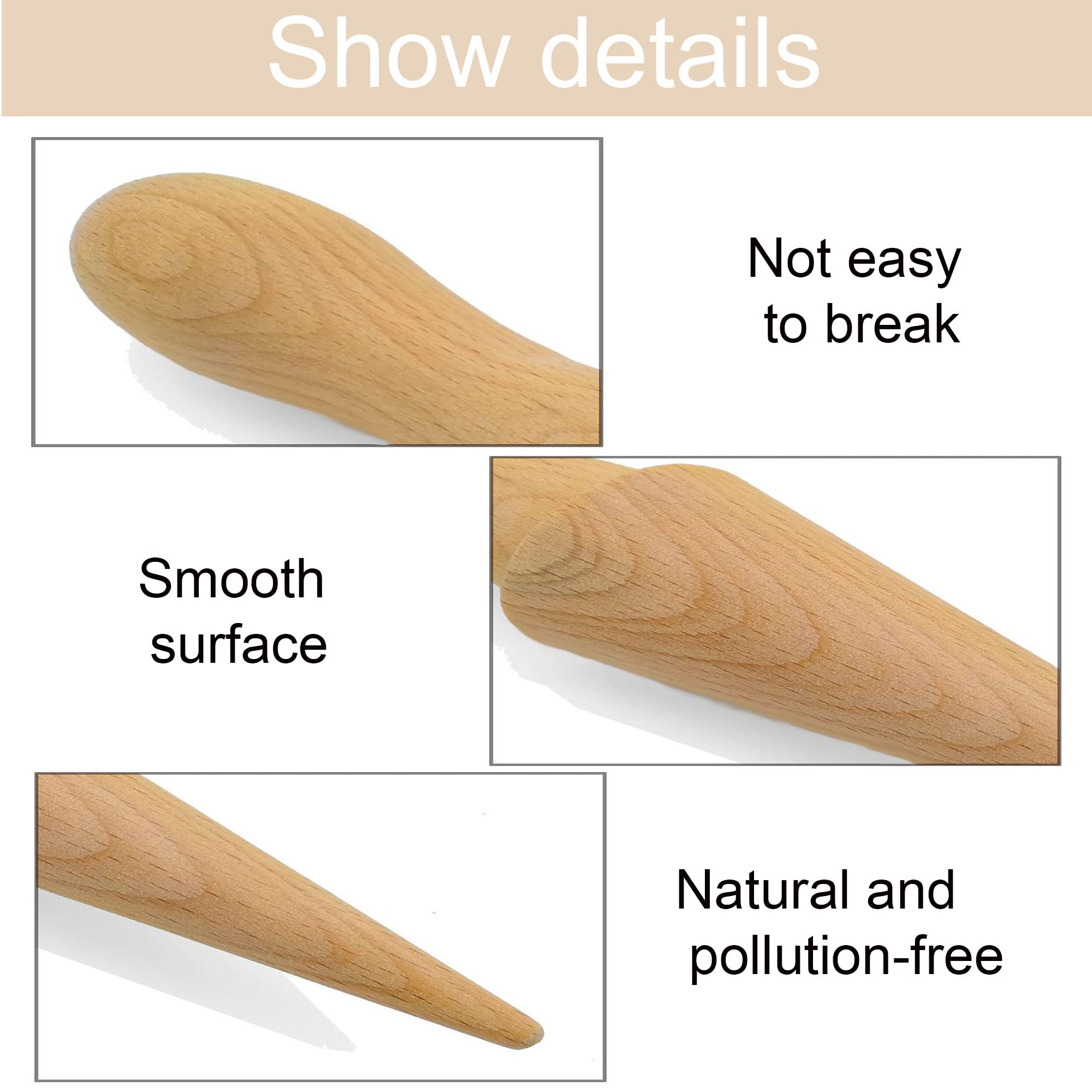YZSZ Reusable Ice Cream Cone Molds - DIY Waffle Cone Maker for Homemade Ice Cream Cones & Waffles (Beech Wood) - Perfect for Home Baking, Party Treats & Ice Cream Shops