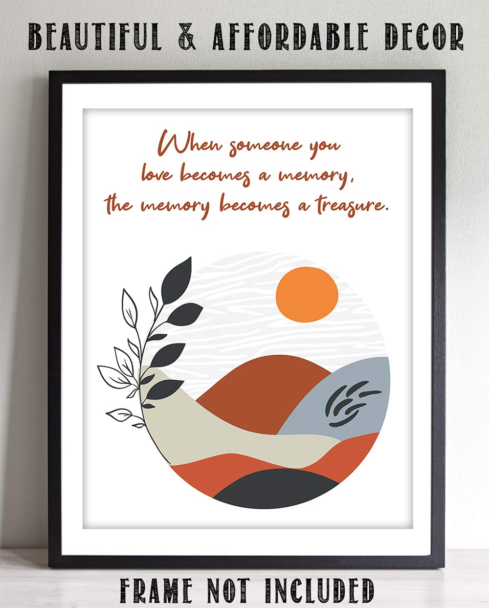 Inspiring Quotes Wall Art - Boho Sun Print 11x14, Motivational & Spiritual Decor for Home & Office