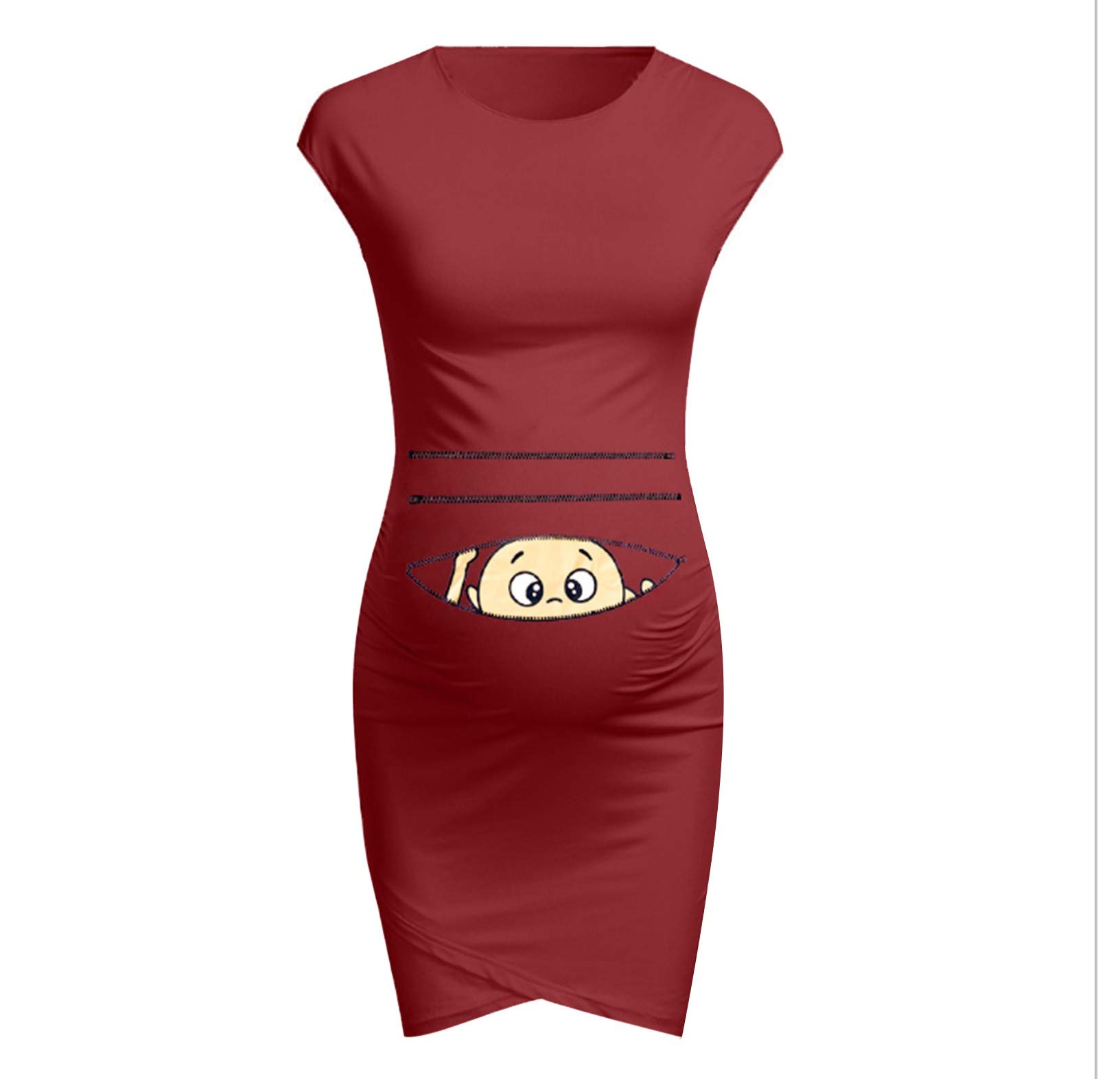 **Stylish Maternity Dress for Women - Floral Print Casual Mini Dress for Pregnancy - Perfect for Baby Showers, Maternity Photos & Everyday Comfort**