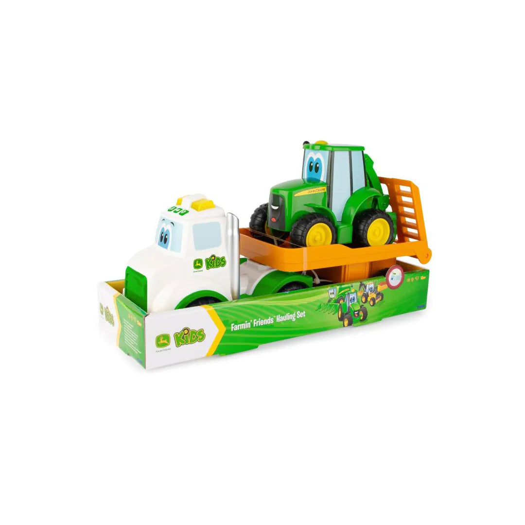 John Deere Farmin Friends Hauling Set with Lights & Sounds – Interactive Farm Toy for Kids, Educational Tractor Playset – Perfect for Pretend Play, Birthday Gifts & Farm-Themed Learning Activities