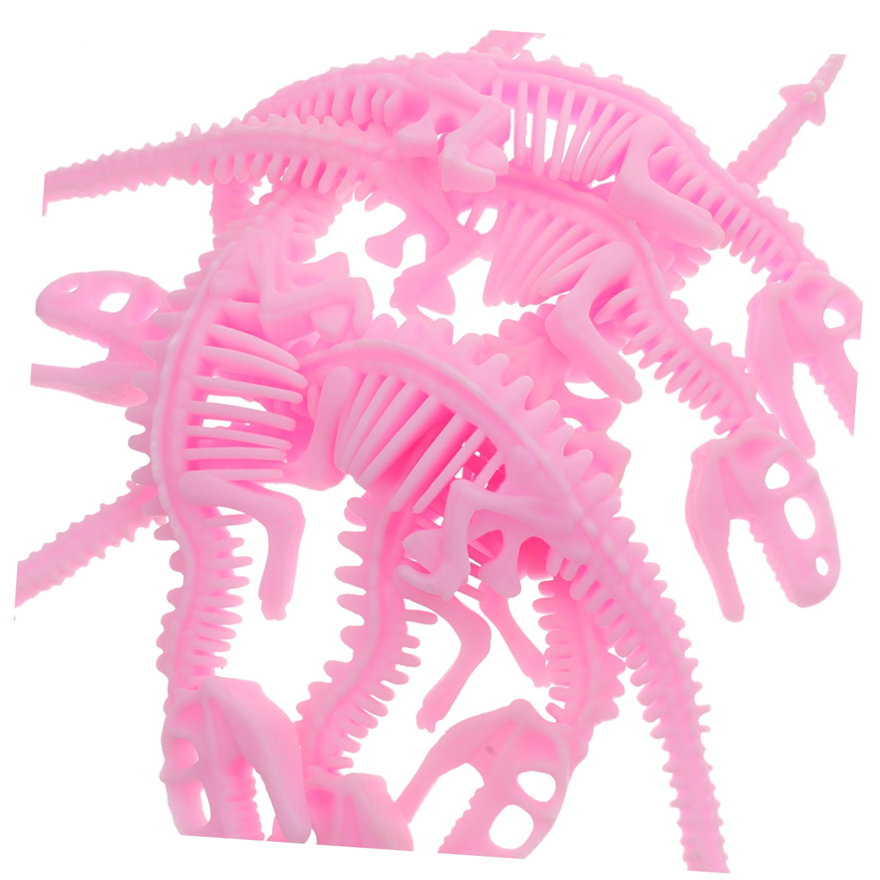 DIKACA 6-Pack Stretchy Fishbone Rope Toys - Dinosaur Pull String Fidget Toys for Kids, Sensory Stress Relief & Fun Playtime (Great for Classrooms, Birthday Gifts & Travel Activities)