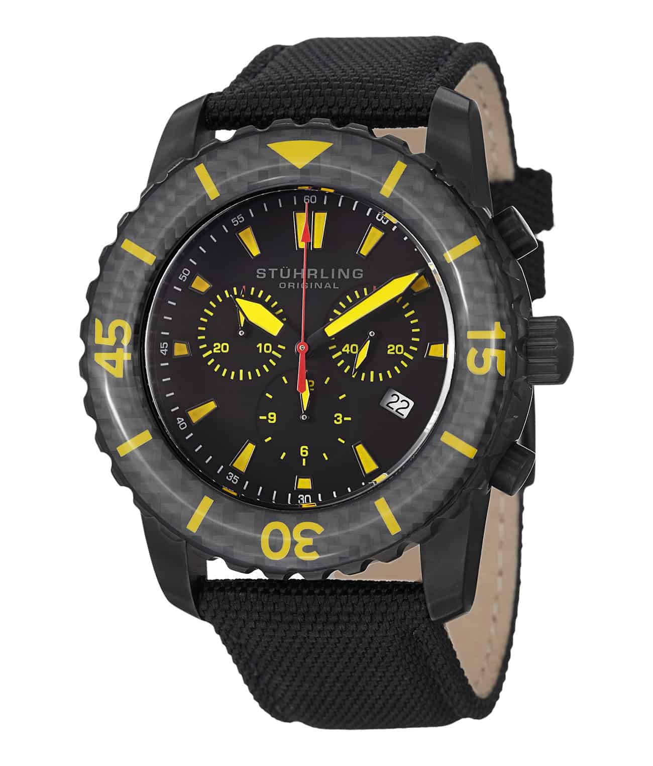 Black Dial / Silver Case / Black Canvas Strap Tang Buckle