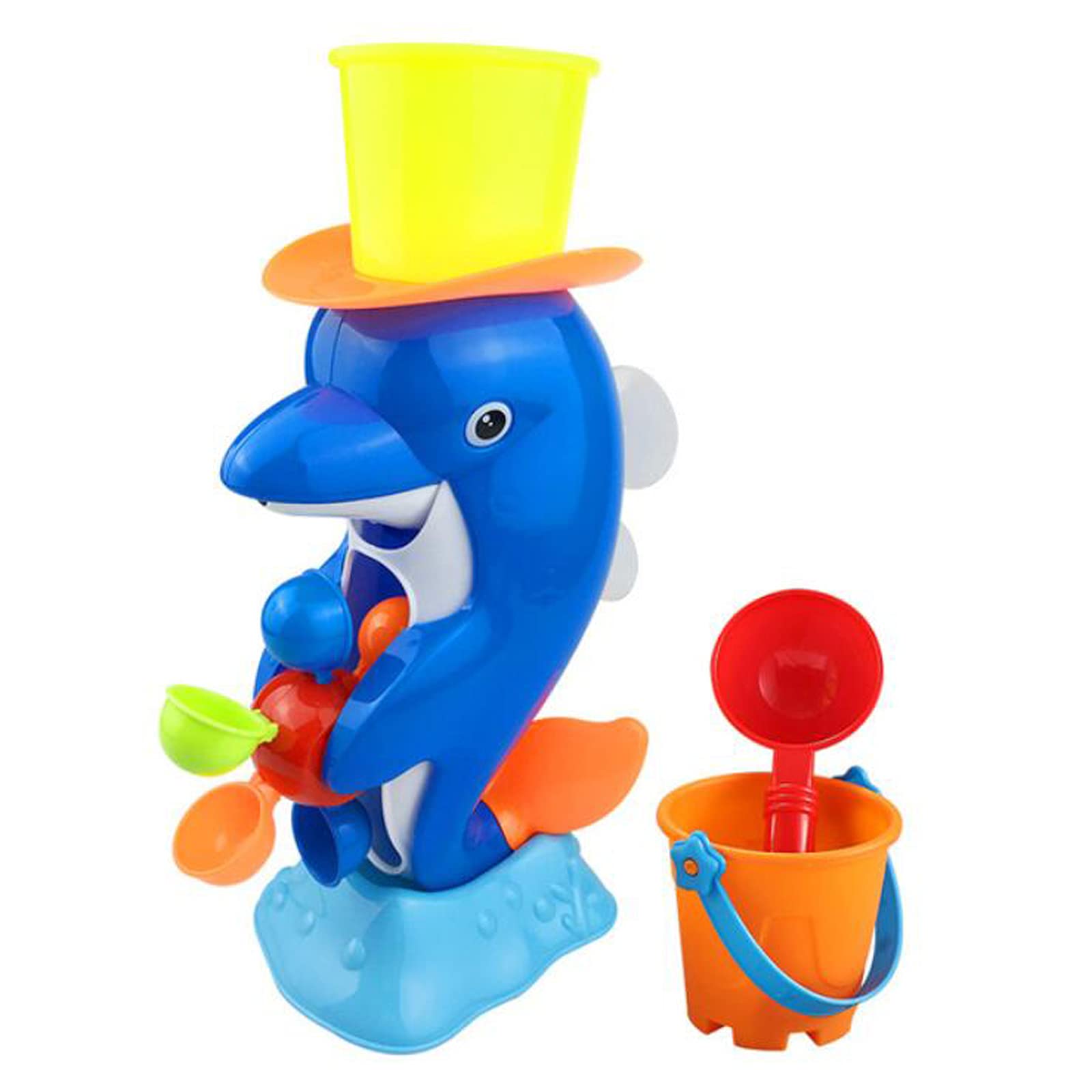 **GYAN Kids Bath Toys Set - Cute Yellow Duck, Waterwheel Elephant & Dolphin Faucet Sprayer - Fun Water Play for Baby & Toddler - Perfect for Bathtime, Pool & Outdoor Splash Play**
