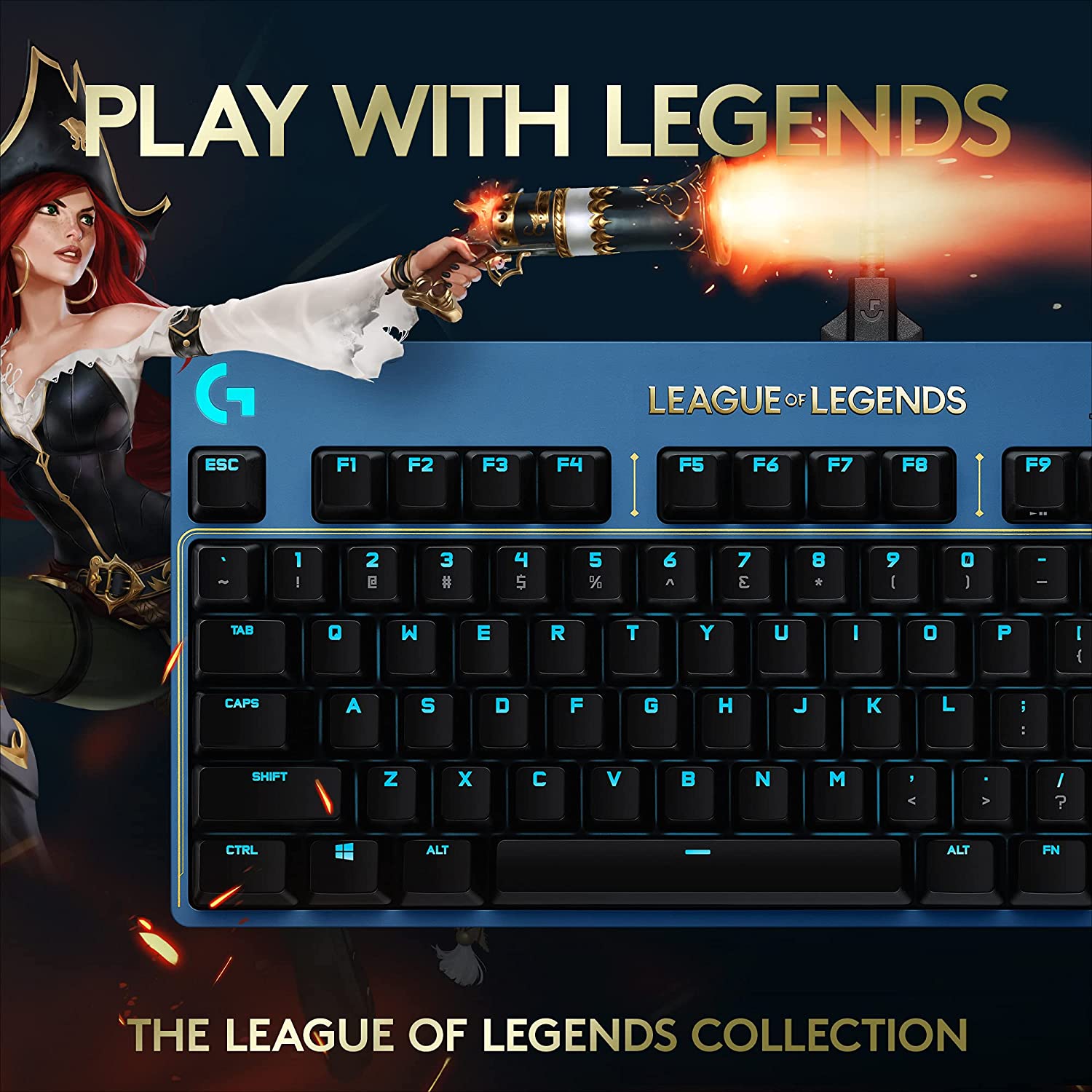 Logitech G PRO Mechanical Gaming Keyboard - Tenkeyless, RGB Backlit, Tactile Switches for Esports & Competitive Gaming - Perfect for PC, PS5, Xbox Series X Gaming Setup