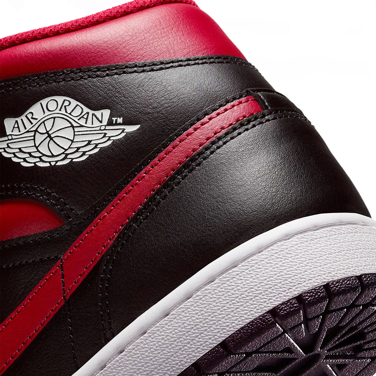 Air Jordan 1 Mid 'Bred' Basketball Shoes - Men's High-Top Sneakers for Streetwear & Casual Wear | Perfect for Basketball, Gym & Everyday Fashion