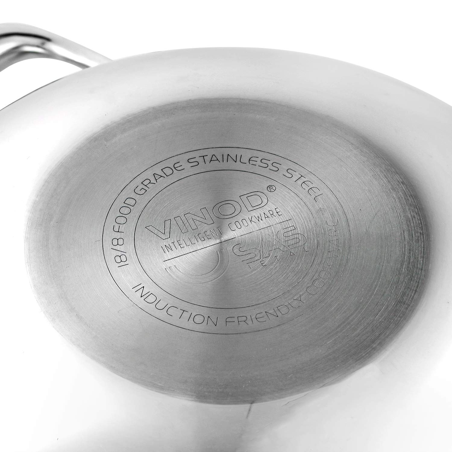 Vinod Platinum Triply Stainless Steel Cookware Set - 2 Piece Induction Base Combo (1.5L Deep Kadai with Lid & 20cm Fry Pan) | Durable 5-Year Warranty | Perfect for Indian Cooking, Stir Frying & Deep Frying | Ideal for Home Kitchens & Restaurants