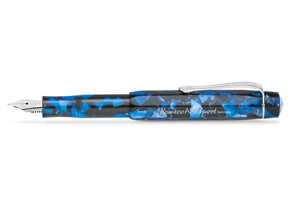 Kaweco Art Sport Pebble Blue Fountain Pen - Premium Writing Instrument for Calligraphy, Journaling & Office Use