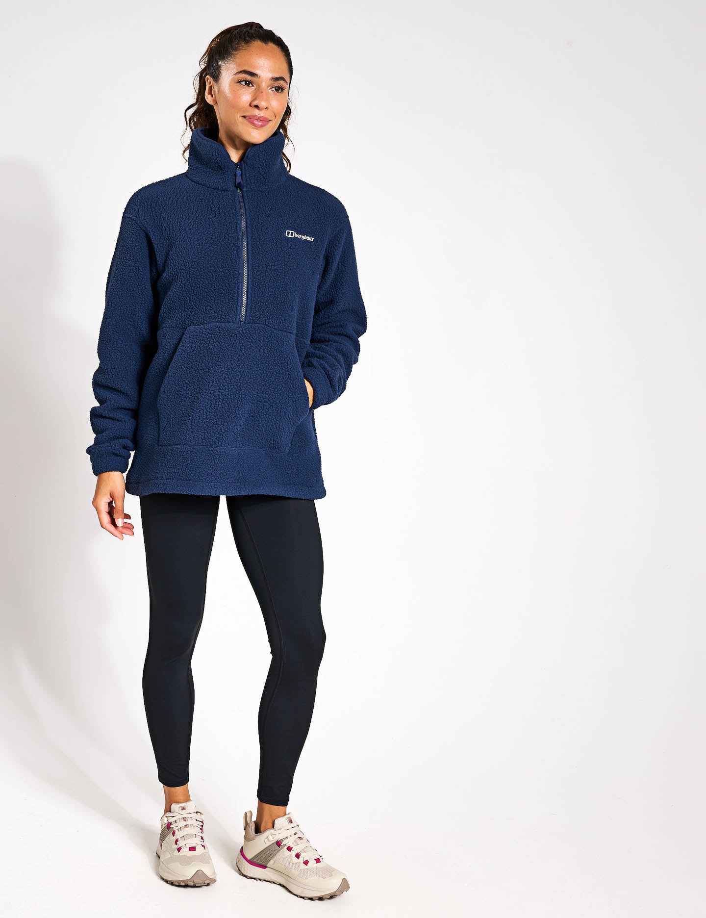 Hawksker Half Zip Sherpa Fleece Jacket for Men & Women - Soft & Warm Winter Pullover - Perfect for Outdoor Activities, Hiking & Casual Wear
