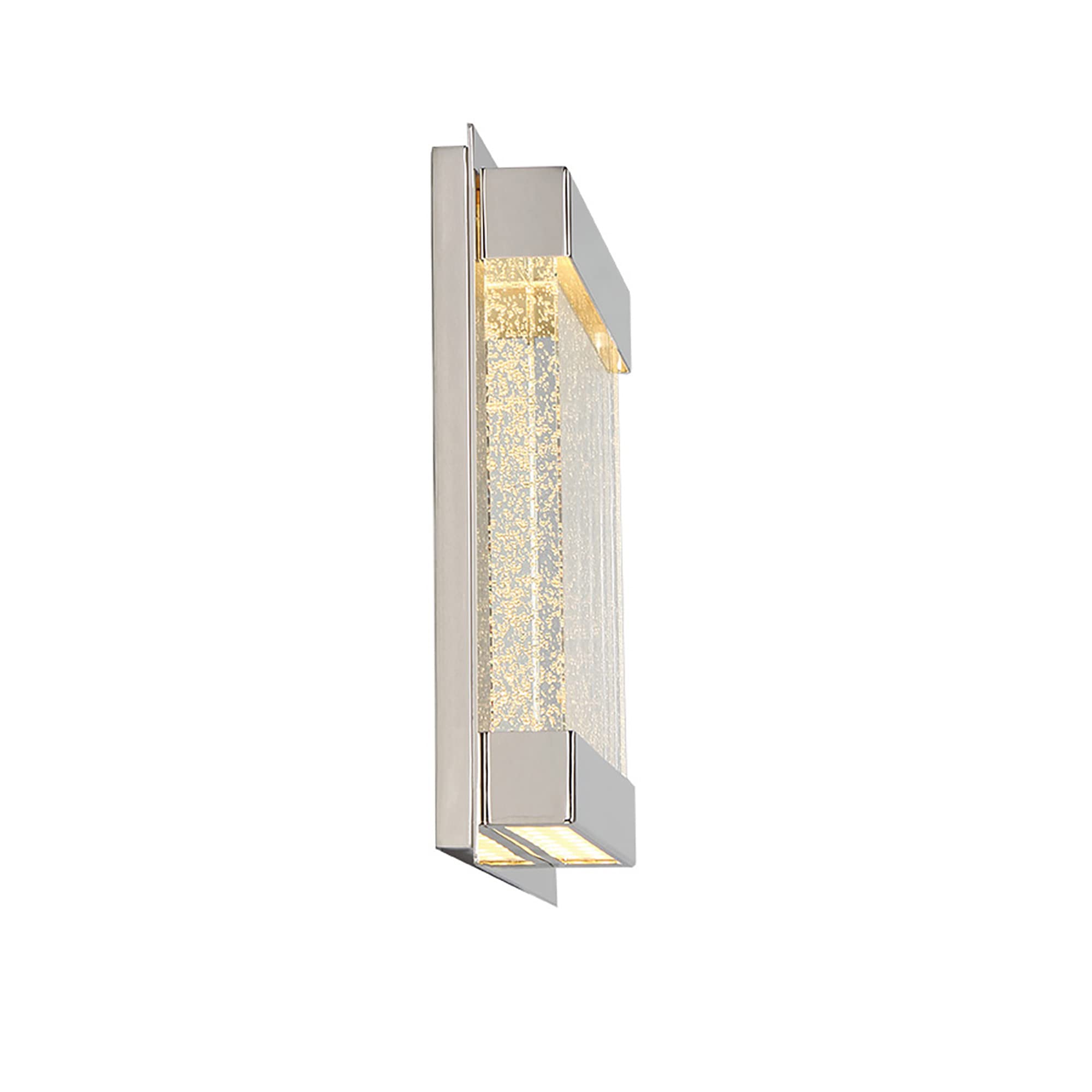 WAC Lighting dweLED Mythical Square LED Wall Sconce - 3000K Warm White, Polished Nickel Finish - Perfect for Bedroom, Hallway & Living Room Lighting