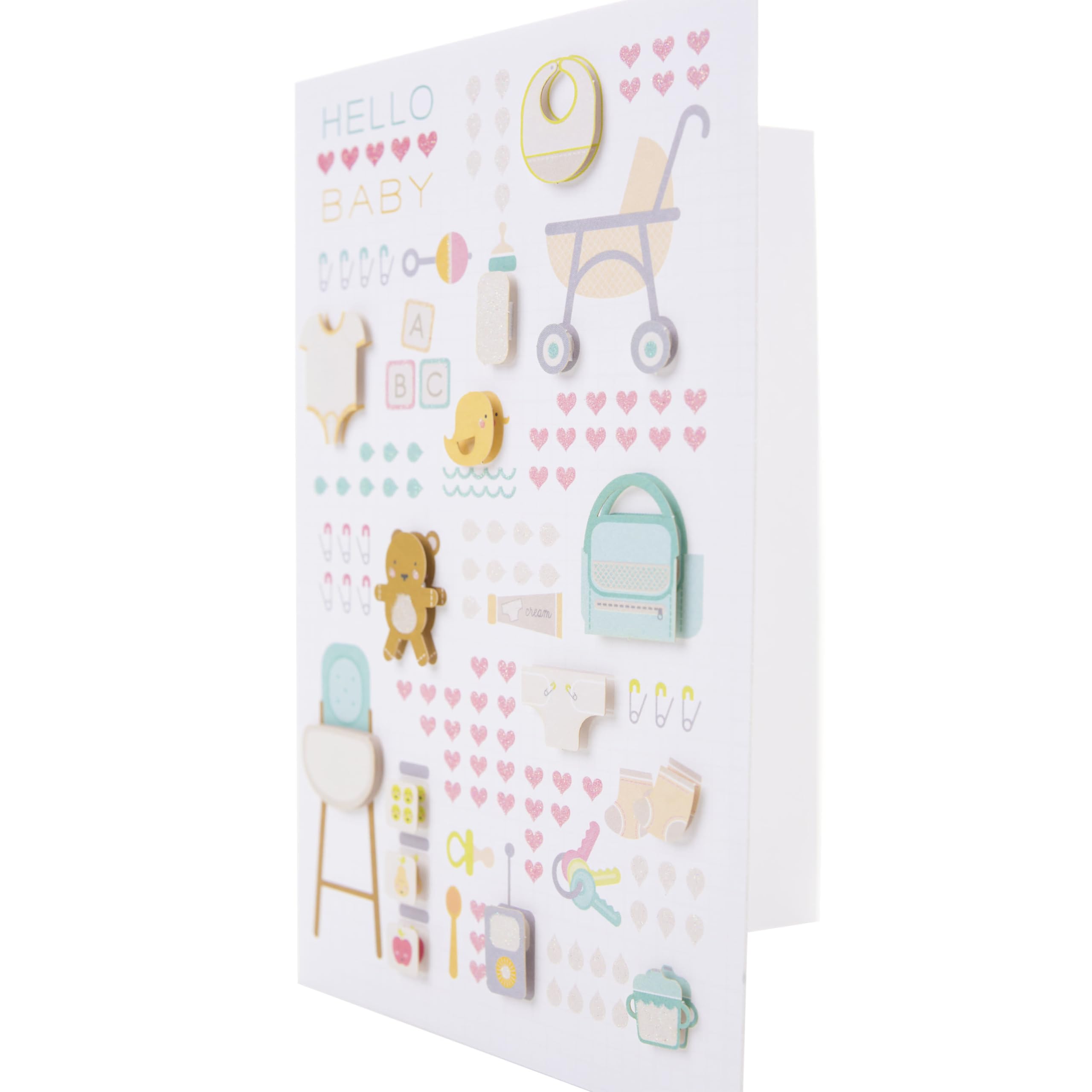 Hallmark Signature Baby Shower Card for New Parents - Gender Neutral Welcome New Baby Greeting Card with Cute Baby Icons - Perfect for Baby Showers, Gender Reveal Parties & New Parent Congratulations