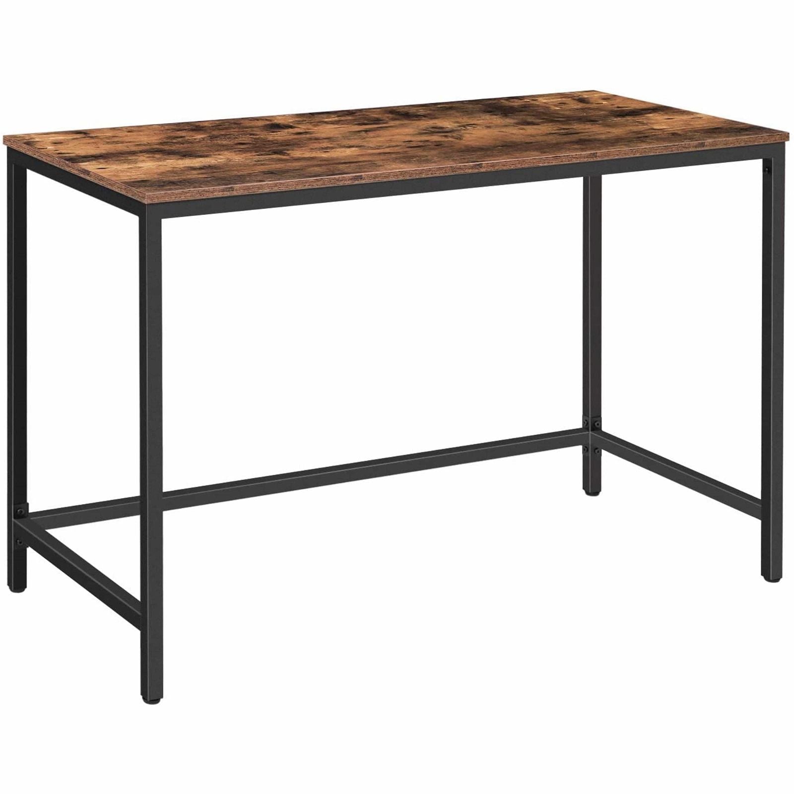 Woodstock Rustic Brown Office Desk - Solid Wood Writing Desk for Home & Office - Perfect for Study, Work, and Remote Workspaces