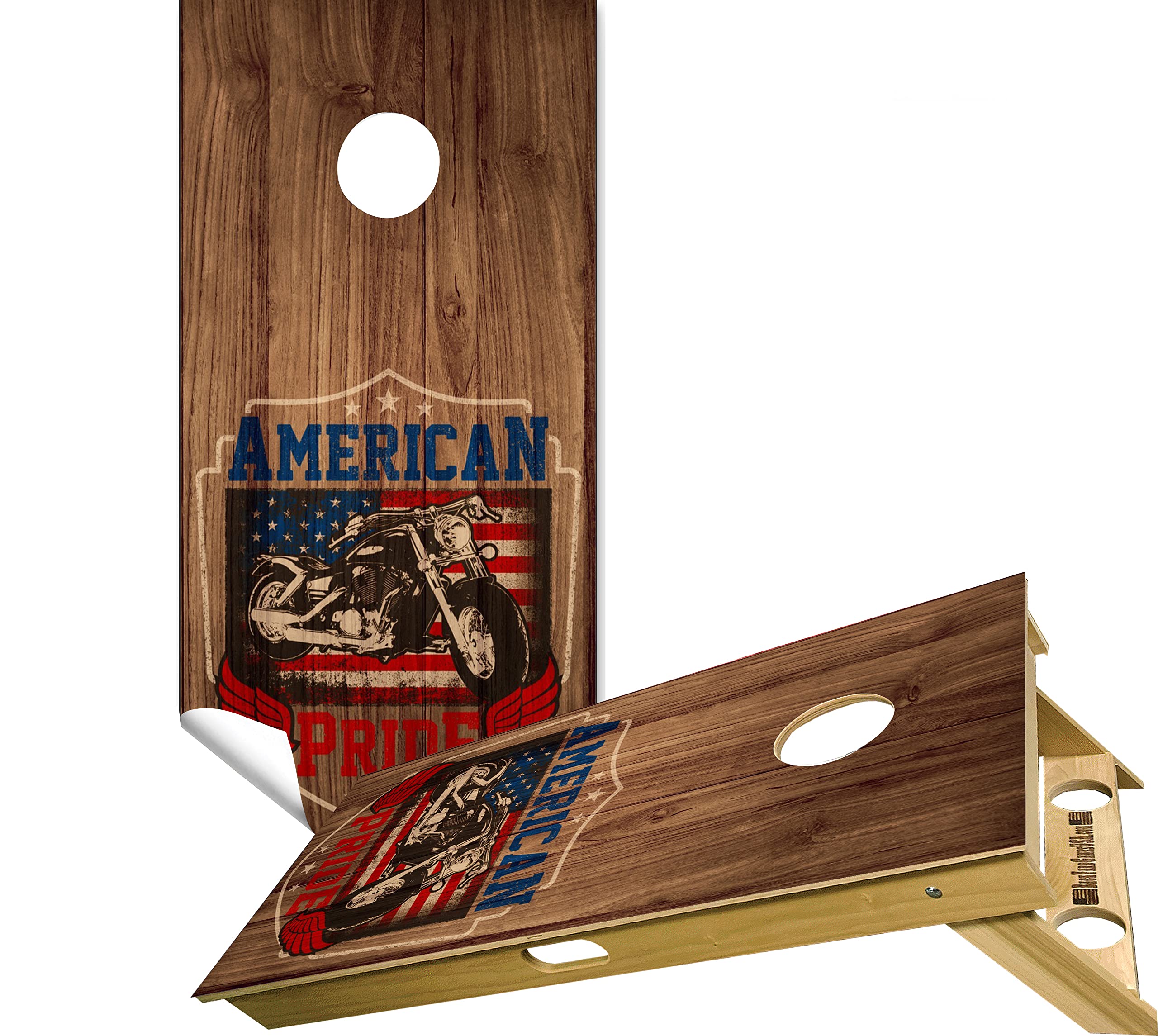Premium Cornhole Board Wraps & Decals Set of 2 - Customizable Cornhole Skins & Durable Board Covers for Outdoor Games, Tailgating, Backyard Parties & Cornhole Tournaments
