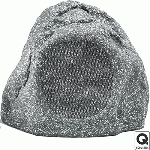Armour Home Qacoustics Qinstall Qi65LW Weatherproof Outdoor Rock Speaker - Single | Perfect for Garden, Patio, and Landscape Audio System