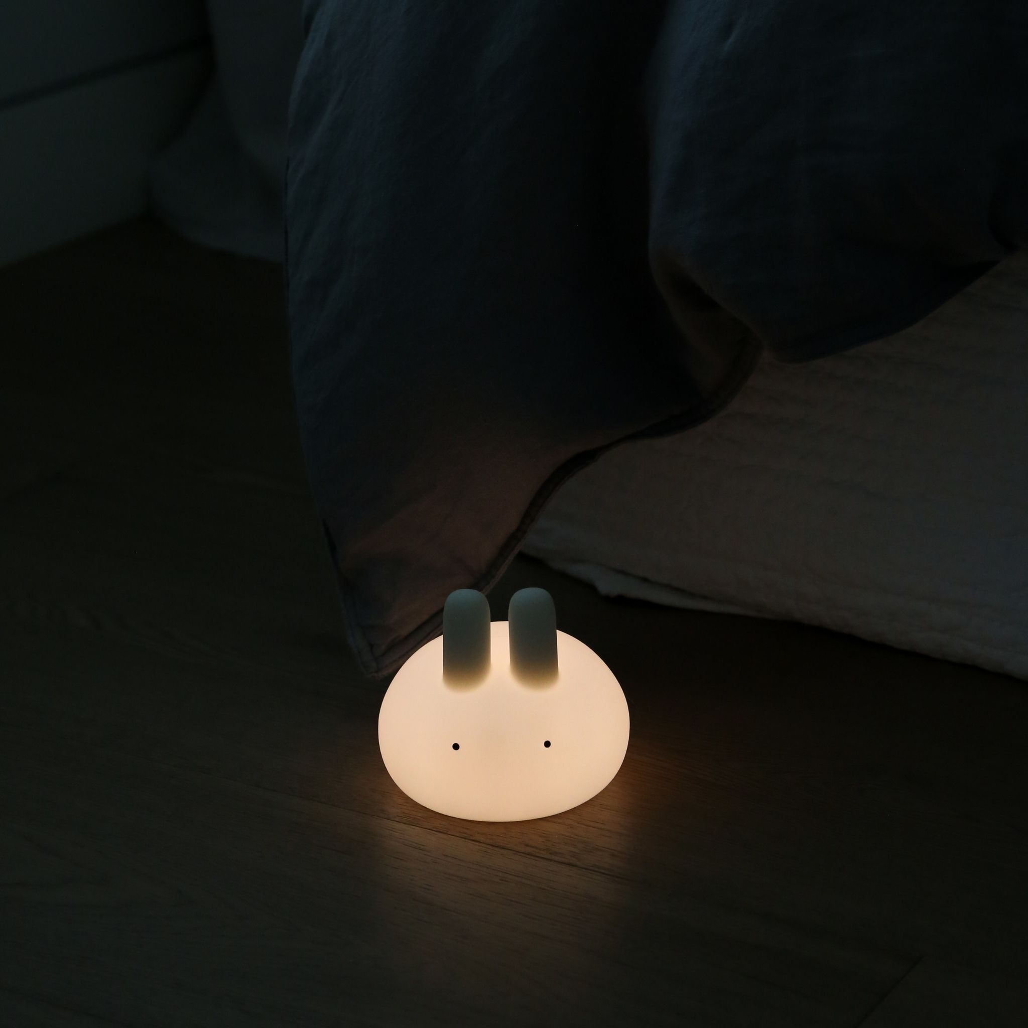 DESIGNSTUFF White Lapin Rabbit Night Light - Cute Nursery Lamp for Kids Room, Bedside Table, Baby Shower Gift & Cozy Bedroom Decor