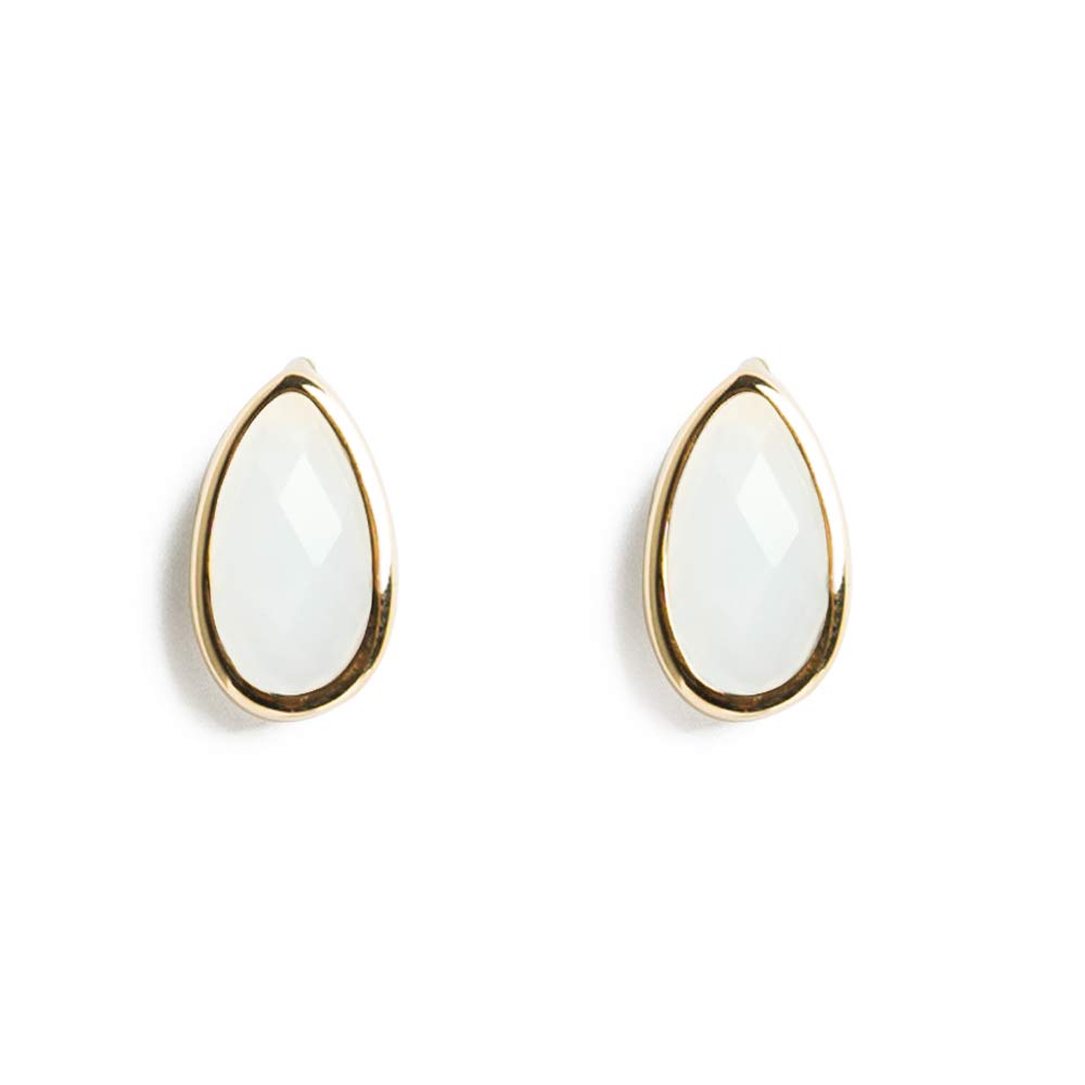 La Brillery Cultured Gemstone Stud Earrings - Sterling Silver Oval Cut & Diamond Cut Jewelry with 925 Silver Posts for Women & Girls | Perfect for Weddings, Parties & Everyday Wear