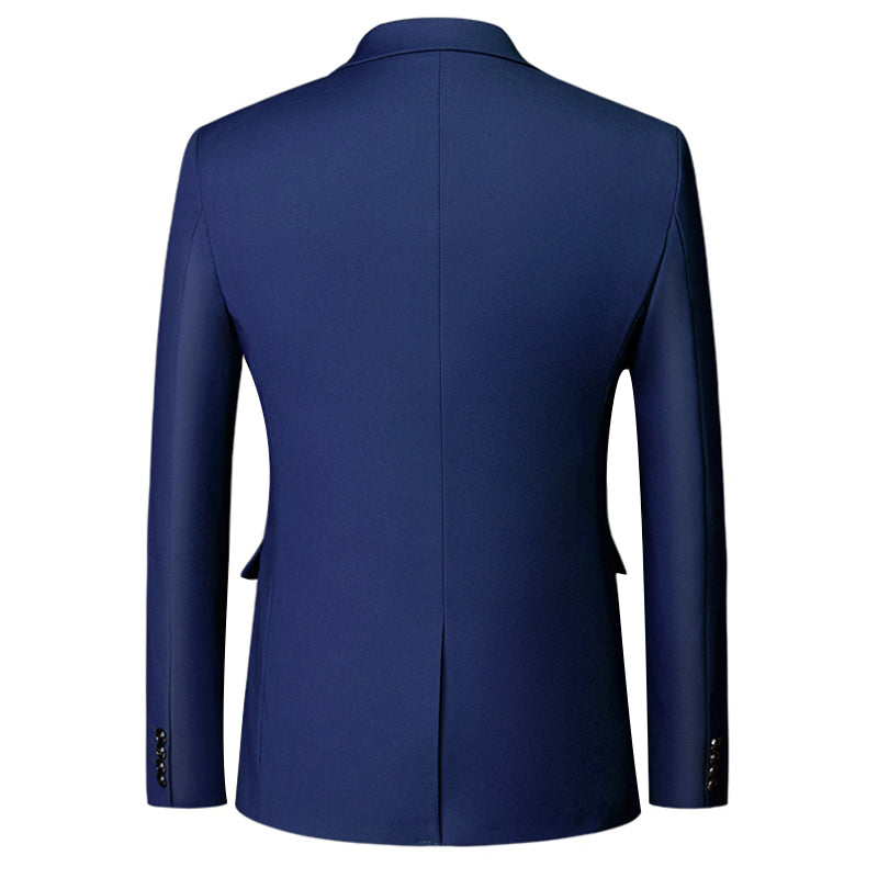 Classic Blue Blazer for Men - Slim Fit Two Button Formal Jacket for Business, Office & Wedding Occasions