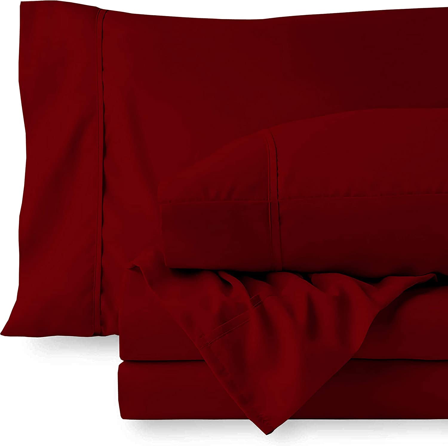 Premium 600 Thread Count 100% Egyptian Cotton Sheets Set - 4 PC Twin Size Bedding with 22