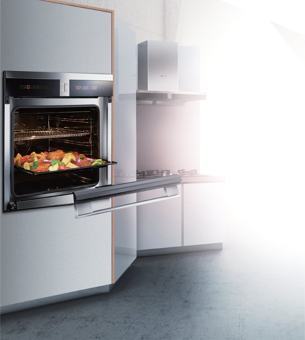 Fotile KSS7002A 24-Inch Built-In Convection Wall Oven - Stainless Steel Electric Oven with Even Baking Technology | Perfect for Home Kitchens, Baking Enthusiasts & Modern Cooking Needs