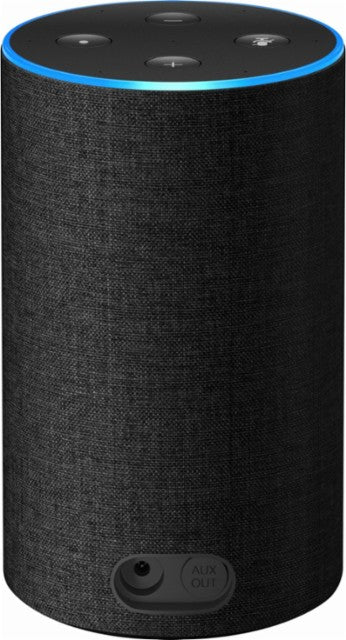 Amazon Echo (2nd Gen) Smart Speaker with Alexa - Charcoal Fabric - Voice Control, Smart Home Hub, Music Streaming for Living Room & Bedroom