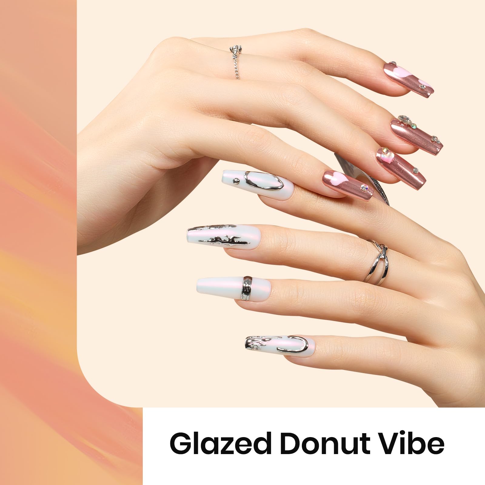 20 Colors Metallic Chrome Nail Powder Set - Mirror Effect Holographic Aurora Nail Art Kit with Top Coat & Sealing Gel (0.5g/Jar) - Perfect for Salon, Home Manicure & Nail Art Designs