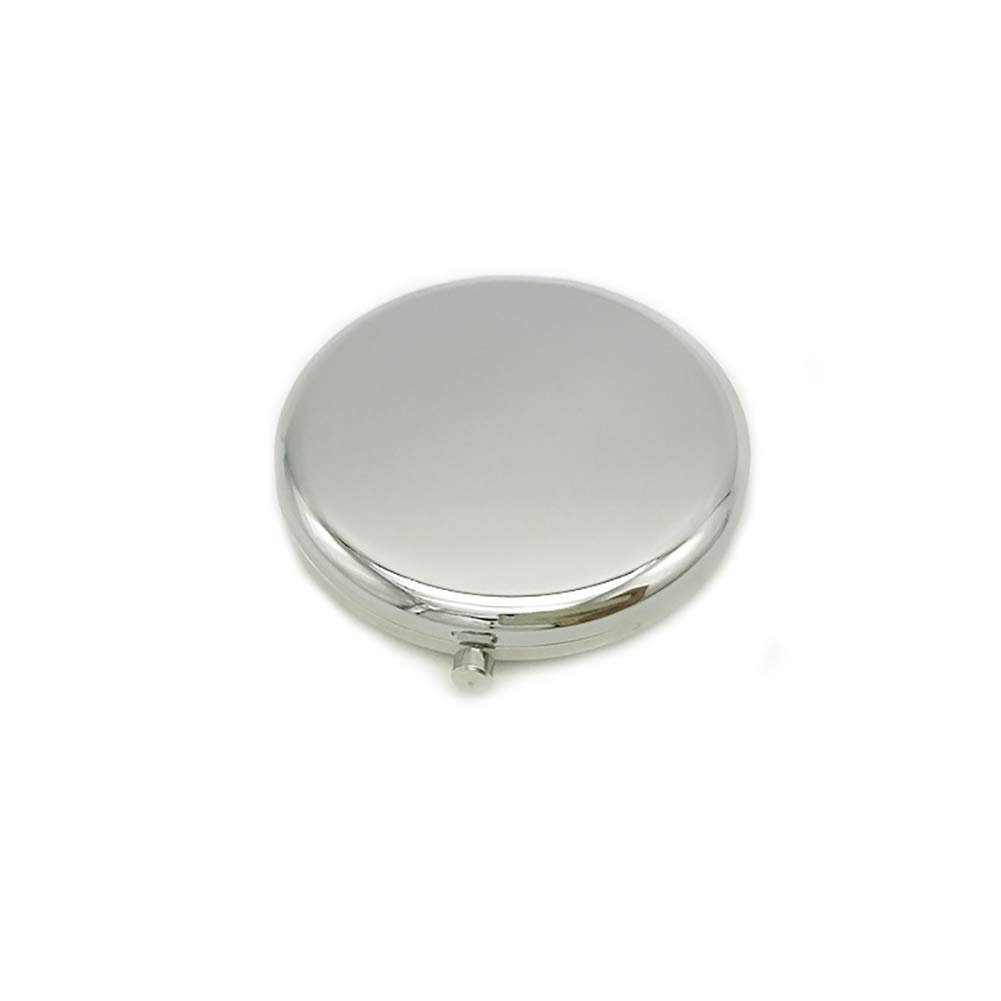 Portable Mini Makeup Mirror with Rose Gold Metal Case - Double-Sided Pop-Up Compact Mirror for Travel, Home & On-the-Go Touch Ups